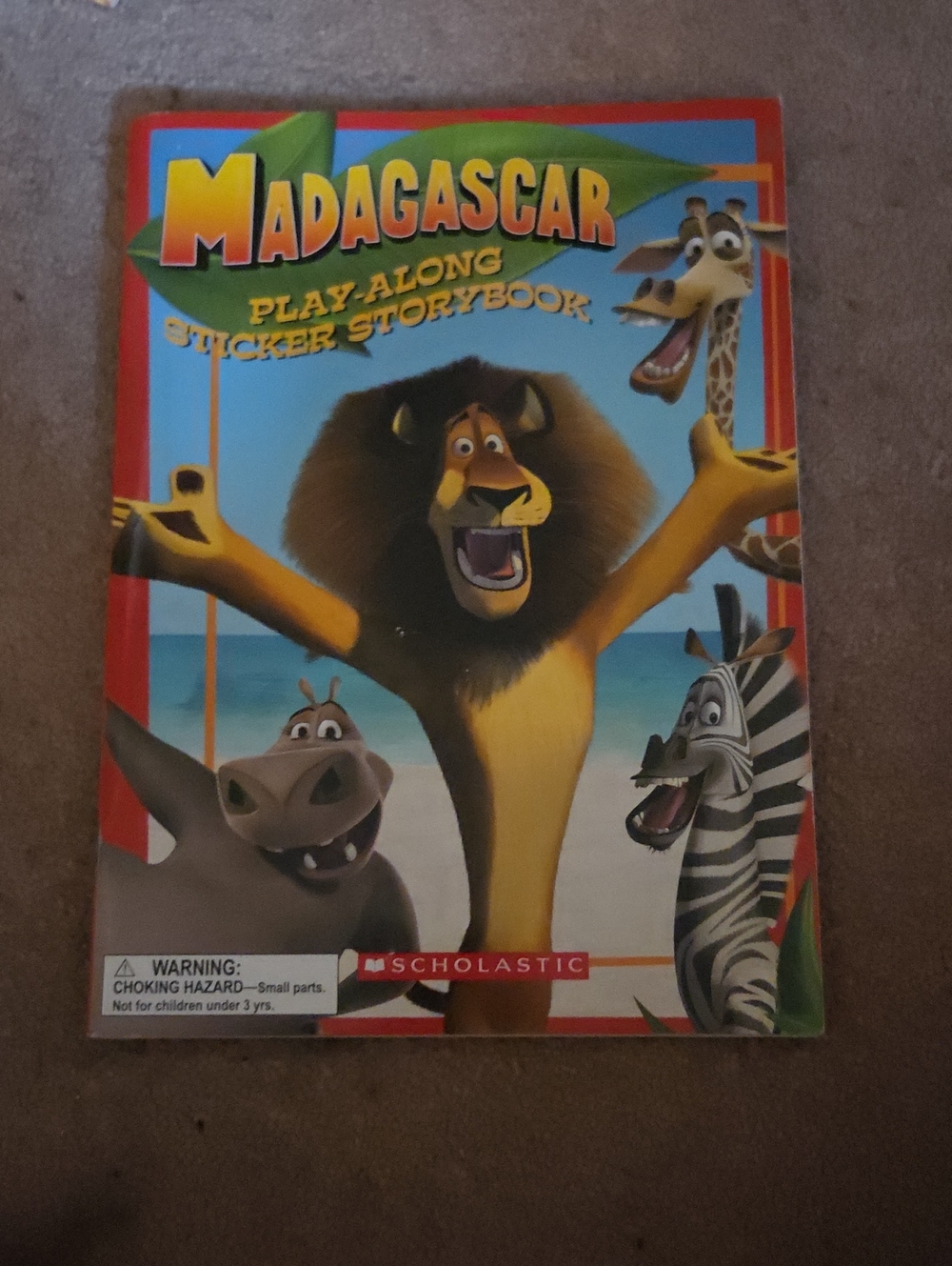 Scholastic Madagascar Play-Along Sticker Storybook - Rare. New
